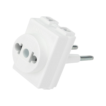 Переходник электрический "козья ножка" 220В, 10А Rexant 11-1065