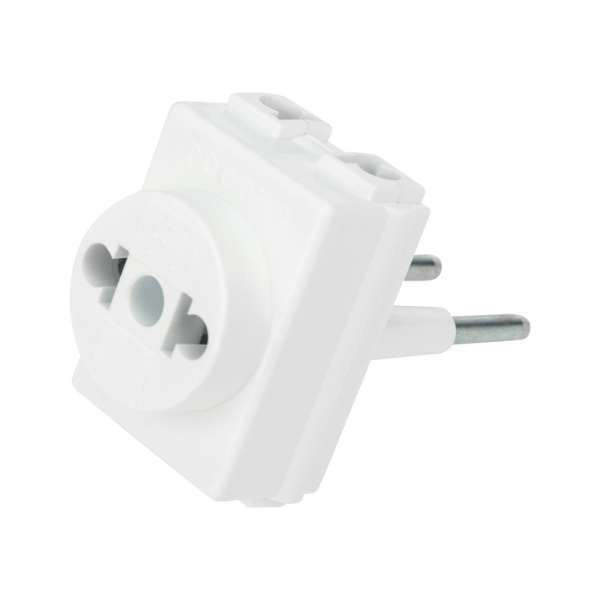 Переходник электрический "козья ножка" 220В, 10А Rexant 11-1065