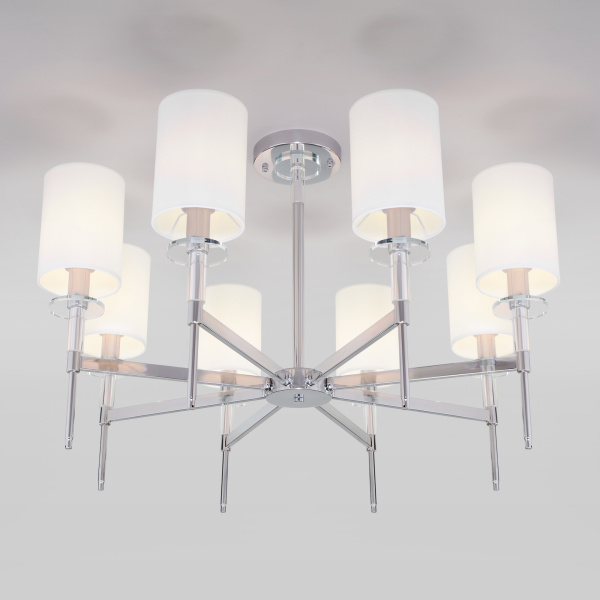 Купить Eurosvet Потолочная люстра с абажурами 60132/8 хром a057592