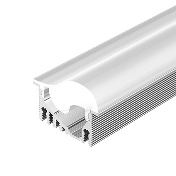 Arlight Профиль с экраном ALU-ASYMETRIC-2000 ANOD+FROST LENS (Алюминий) 019270