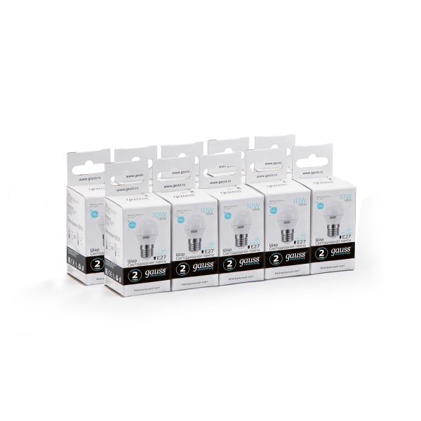 Купить Gauss Лампа Elementary Шар 10W 730lm 4100K Е27 LED 53220