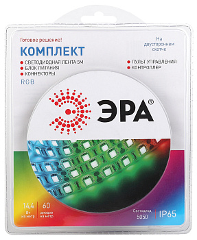 ЭРА 5050kit-14,4-60-12-IP65-RGB-5m Комплект светодиодной ленты