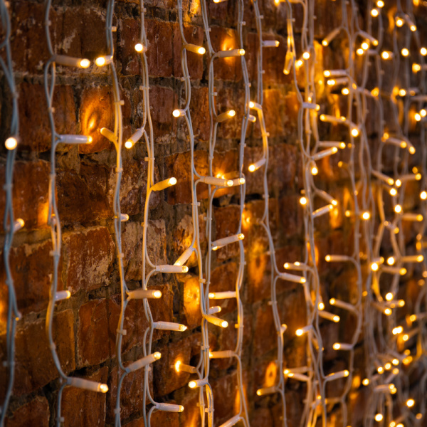 NEON-NIGHT Гирлянда "Светодиодный Дождь" 2х3м, постоянное свечение, белый провод "КАУЧУК", 230 В, диоды ТЕПЛЫЙ БЕЛЫЙ, 760 LED 237-136