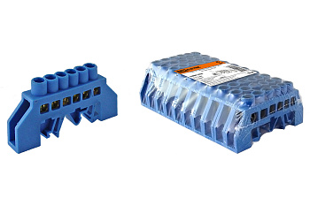 TDM Шина "N" нулевая в изоляторе на DIN-рейку 8x12мм 6 групп SQ0801-0076