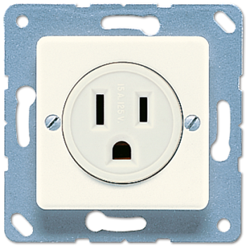 JUNG Штепсельная розетка американской системы (NEMA) 15А, слоновая кость 121-15