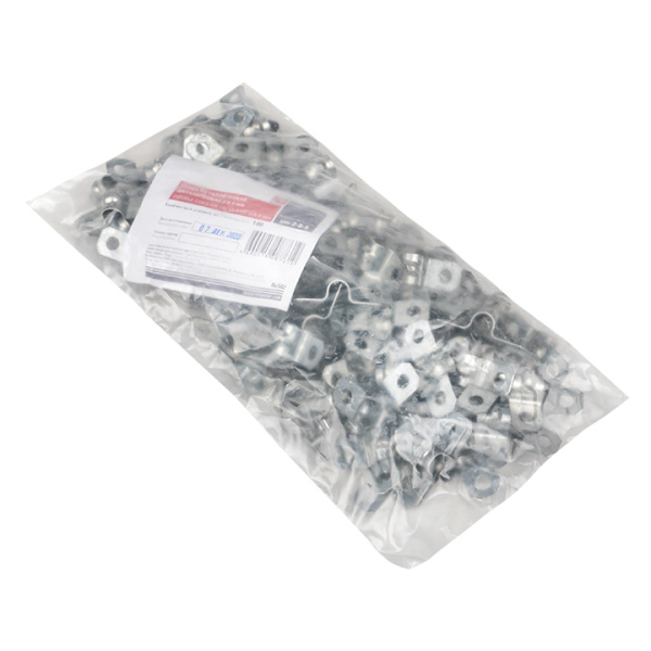 Купить EKF PROxima Скоба металлическая двухлапковая d8-9мм. (100шт.)