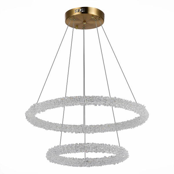 ST LUCE SL6110.203.02 Люстра подвесная Золотистый/Золотистый LED 2*28W 3000 - 6500K ST LUCE SL6110.203.02 Люстра подвесная Золотистый/Золотистый LED 2*28W 3000 - 6500K