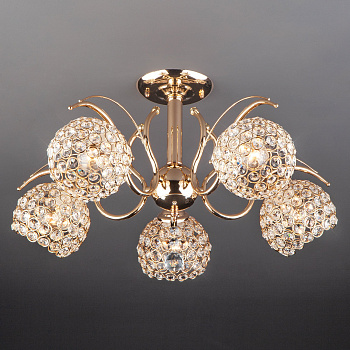 Eurosvet Потолочная люстра 7777/5 золото 00000070134