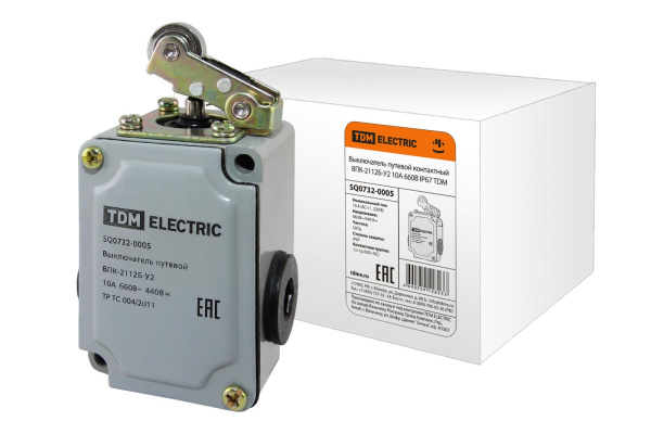 TDM Выключатель путевой контактный ВПК-2112Б-У2 10А 660В IP67 SQ0732-0005