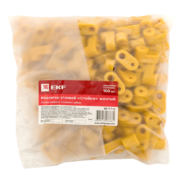 Купить EKF PROxima Изолятор угловой "Стойка" желтый