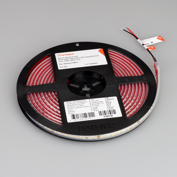 Купить Arlight Лента герметичная RTW-PR-A128-10mm 24V Day4000 (9.6 W/m, IP66, 2835, 5m) (9.6 Вт/м, IP66) 038738