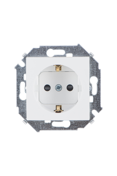 Купить Simon 15 Белая Розетка с/з, 16А, 250В, винт.зажим 1591432-030