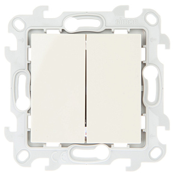 Simon 24 Слоновая кость Двухклавишный выключатель 2450398-031