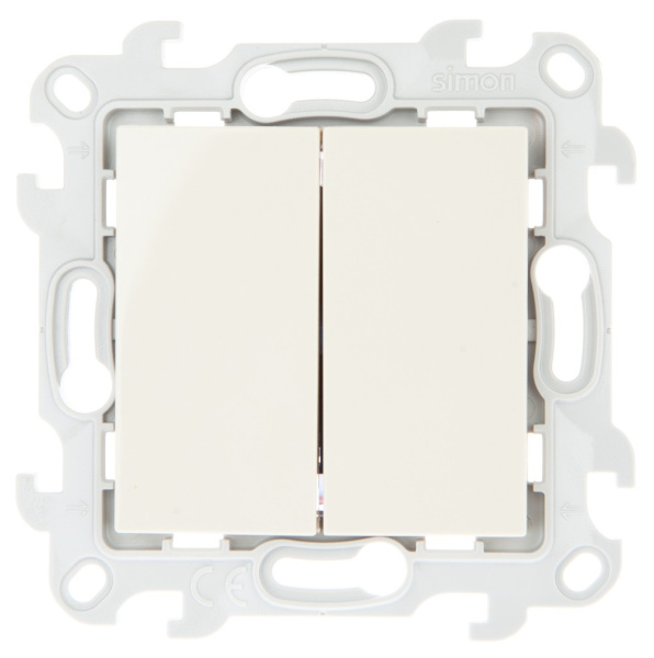 Simon 24 Слоновая кость Двухклавишный выключатель 2450398-031