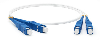 Hyperline FC-D2-9A1-SC/UR-SC/UR-H-5M-LSZH-WH Патч-корд волоконно-оптический (шнур) SM 9/125 (G657), SC/UPC-SC/UPC, 2.0 мм, duplex, LSZH, 5м 238612