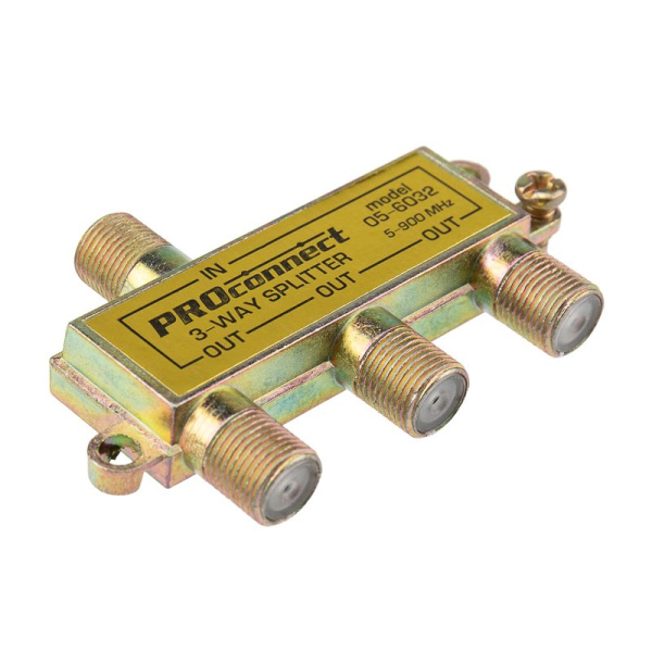 PROconnect Делитель ТВ х 3 под F Разъем 5-900 МГц 05-6032