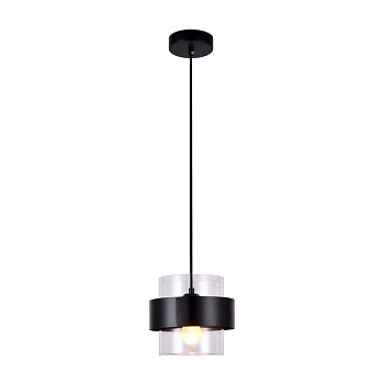 Ambrella Подвесной светильник со сменной лампой TR3646 BK/CL черный/прозрачный E27 max 40W D180*950 Ambrella Подвесной светильник со сменной лампой TR3646 BK/CL черный/прозрачный E27 max 40W D180*950