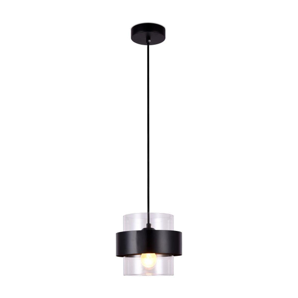 Ambrella Подвесной светильник со сменной лампой TR3646 BK/CL черный/прозрачный E27 max 40W D180*950 Ambrella Подвесной светильник со сменной лампой TR3646 BK/CL черный/прозрачный E27 max 40W D180*950