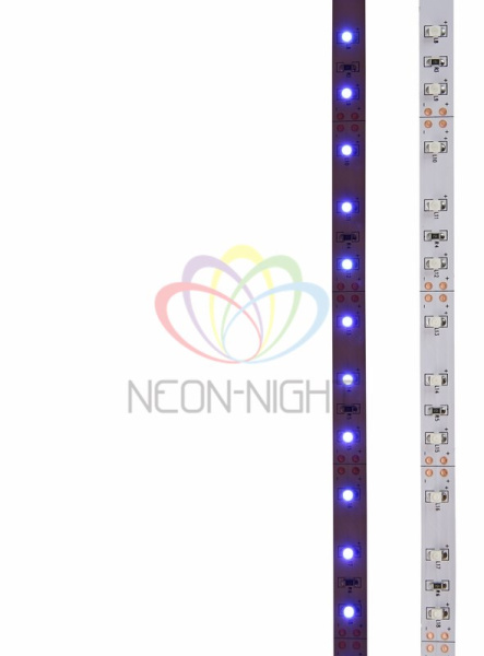 Купить LAMPER LED лента открытая, 8 мм, IP23, SMD 2835, 60 LED/m, 12 V, цвет свечения синий 141-333