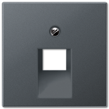 JUNG A 500 Антрацит Накладка 1-ой наклонной ТЛФ/комп розетки A569-1BFPLUAANM
