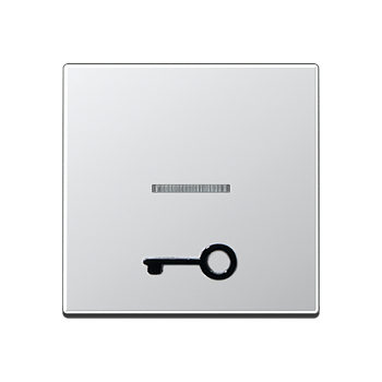 JUNG Клавиша с окошком для подсветки и рельефным символом "замок" алюминий A590T1KOAL