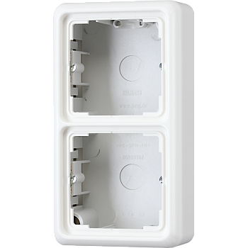 JUNG CD 500/CD plus Белая Коробка для накладного монтажа 2-ая с рамкой CD582AWW