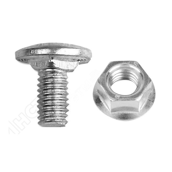 Промрукав Комплект соединительный (Винт М6х10 DIN 603+гайка М6 DIN 6923) (100 шт/уп) PR08.2408