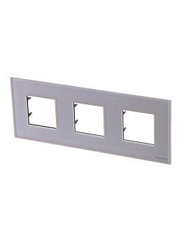 ABB NIE Zenit Стекло Жемчужное Рамка 3-я 2+2+2 мод 2CLA227300N3501