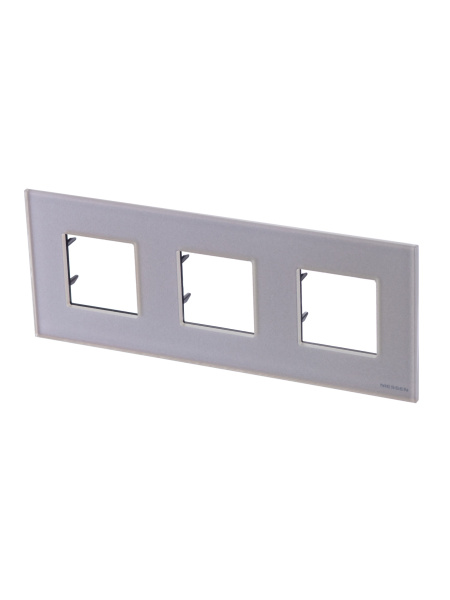 ABB NIE Zenit Стекло Жемчужное Рамка 3-я 2+2+2 мод 2CLA227300N3501