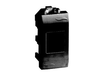 DKC Компьютерная розетка RJ45 кат.6 экран., 8P8C, Brava, черная, 1мод