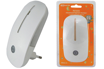 TDM Ночник "Компьютерная мышь" с датчиком света, светодиодный, 0,5Вт, 220 В SQ0357-0014