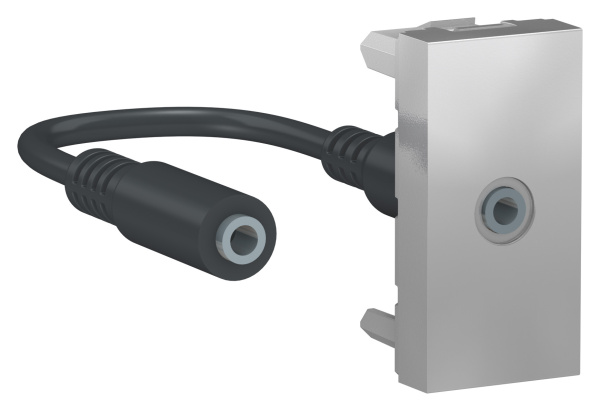 Купить SE Unica Modular Алюминий Розетка Minijack, 1 модуль NU343330