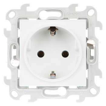 Simon 24 Белая Розетка 2К+3 без защитных шторок Push&Go 2420434-030