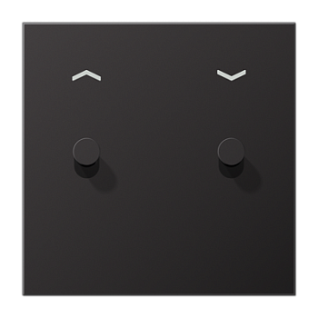 JUNG LS1912 Dark Центральная плата, 1 пост, 2 тумблера,конус; метал. исполнение AL12-5PDK01