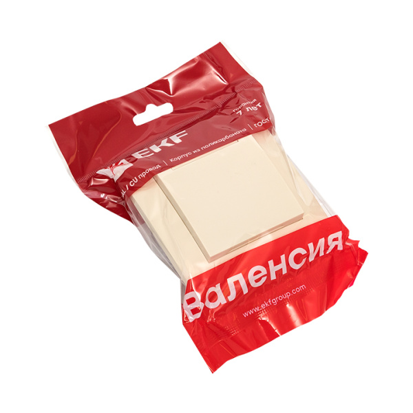 Купить EKF PROxima Валенсия розетка 1-местная с/з 16А кремова с крышкой и защ. штор.