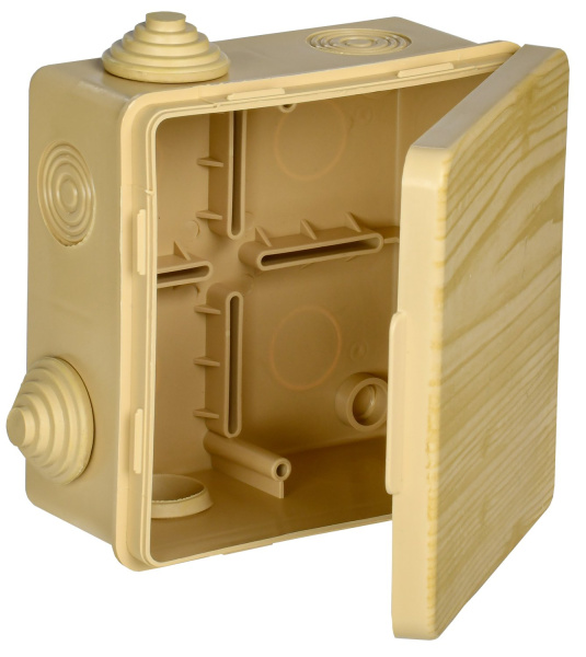 IEK Коробка расп. КМ 100х100х50мм о/к IP54 8 вв. сосна