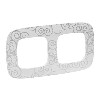 Legrand Valena ALLURE Нарцисс хром Рамка 2-ая 754342