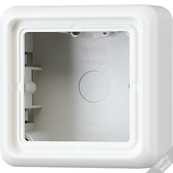 JUNG Коробка накладная  с рамкой, 1-кратная, серая CD581AGR