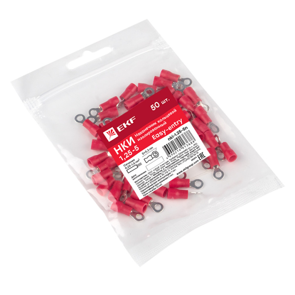 Купить EKF PROxima Наконечник кольцевой изолированный НКИ 1.5-5 (50шт.)