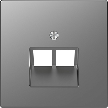 SE Merten D-Life Нержавеющая Сталь Накладка центральная для розетки 2-ной RJ45 MTN4522-6036