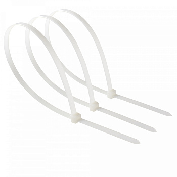 Tech-Krep Хомут- стяжка 3,5х 250 белый (нейлон) 100 шт- пакет накл. 144502