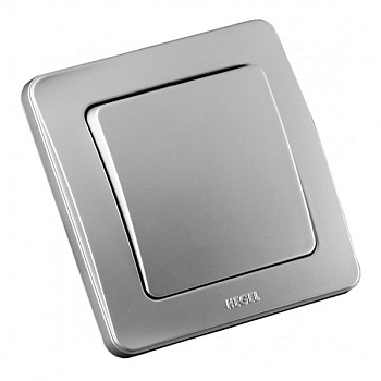 Hegel Мастер внутр Серебро ВС10-331-06 Выключатель 1-клавишный, с самовозвр.