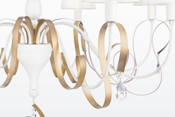 Maytoni Elegant Intreccio Белый с Золотом Люстра 8xE14 40W ARM010-08-W Купить Maytoni Elegant Intreccio Белый с Золотом Люстра 8xE14 40W ARM010-08-W