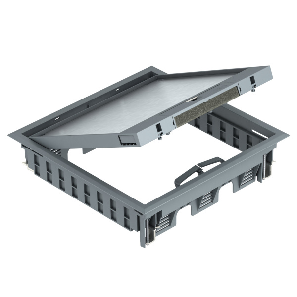 OBO Bettermann Лючок GES9-3B U (универсальный) 12xModul45 (PC/ABS, серый) 7405077