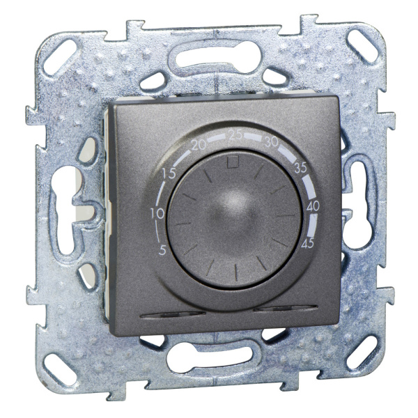 SE Unica Top Графит Регулятор тёплого пола 10А, с датчиком (без функц. откл.) MGU5.503.12ZD