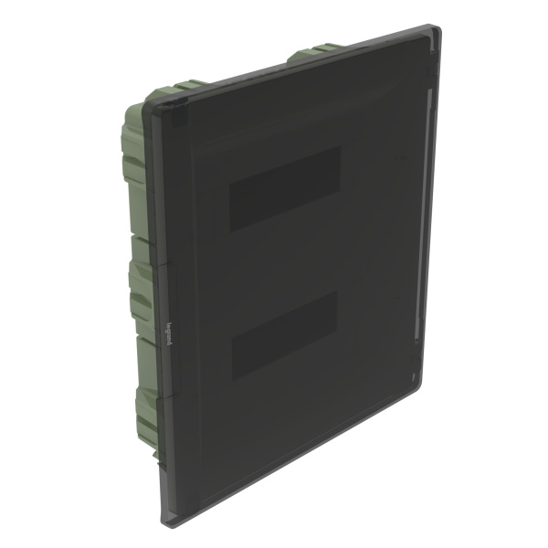 Купить Legrand Practibox3 Щиток распределительный в нишу на 2х12 модулей с клеммником РЕ, прозрачная дверь 401703