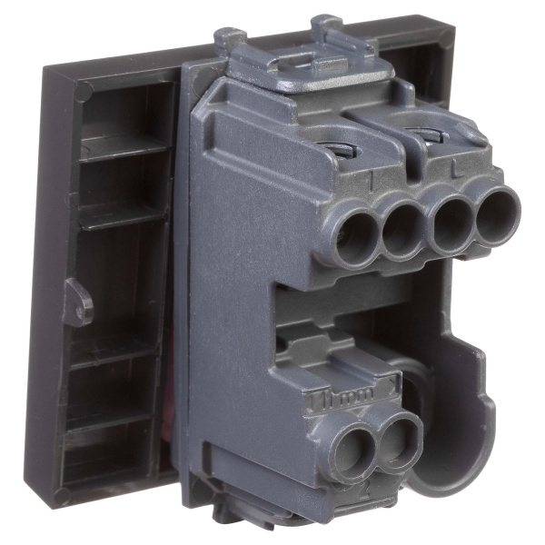 Купить DKC Кнопка одноклавишная модульная, "Avanti", "Черный матовый", 2 модуля