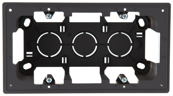 Simon 24 Графит Коробка монтажная для накладного монтажа на 2 модуля 2400752-038