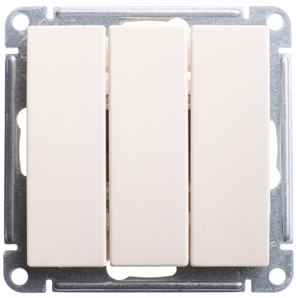 Systeme Electric Wessen 59 Беж Выключатель 3-клавишный, 10АХ