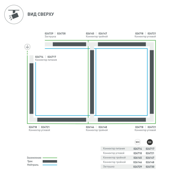 Купить Arlight Коннектор тройной LGD-4TR-CON-EXT-L1-BK (C) (IP20 Пластик, 3 года) 026147